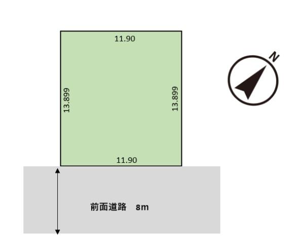 前田8条8丁目　土地