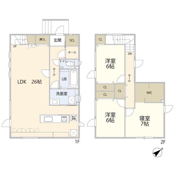 札幌市北区新川七条16丁目の中古一戸建て(間取り)