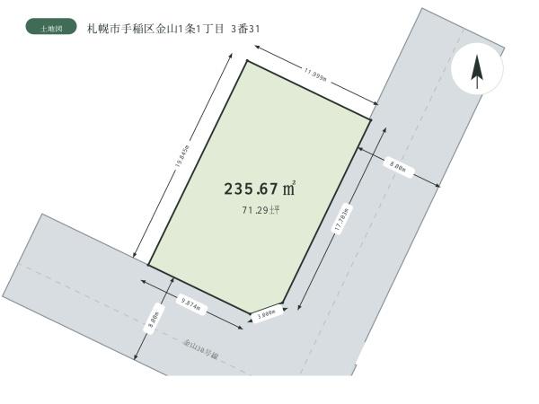 札幌市手稲区金山一条１丁目の売土地