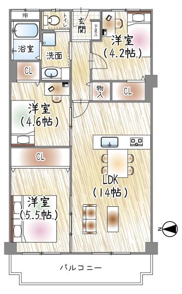 クローバーハイツ森小路1号棟