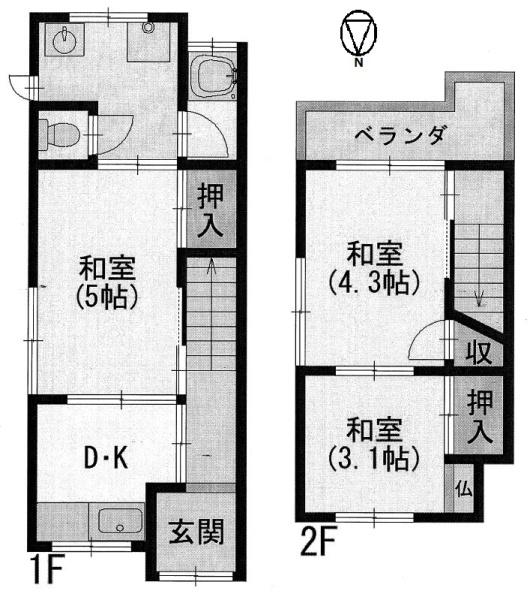 寝屋川市河北中町の中古一戸建