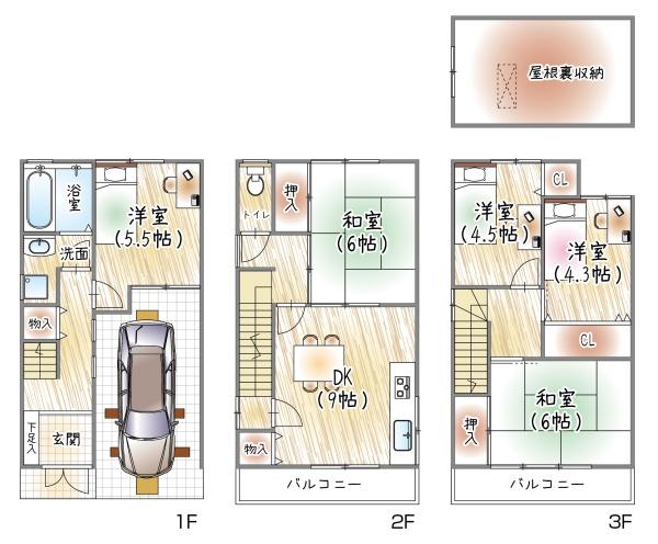 門真市巣本町の中古一戸建て