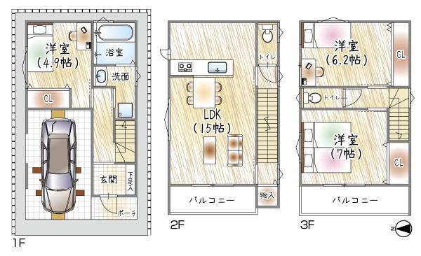 大阪市鶴見区安田４丁目の新築一戸建