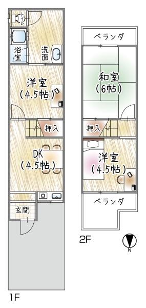 門真市岸和田２丁目の中古テラスハウス