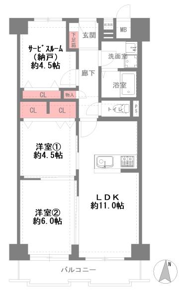 エーデルハイム関目(間取り)