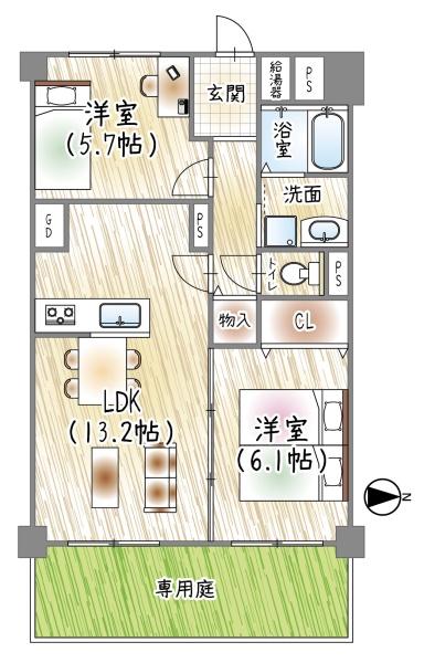 日商岩井城北ハイツ１号館