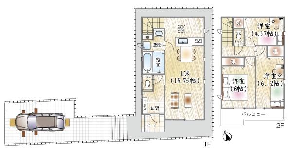 大阪市鶴見区中茶屋１丁目の新築一戸建