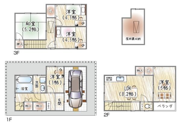 大阪市城東区東中浜２丁目の中古一戸建
