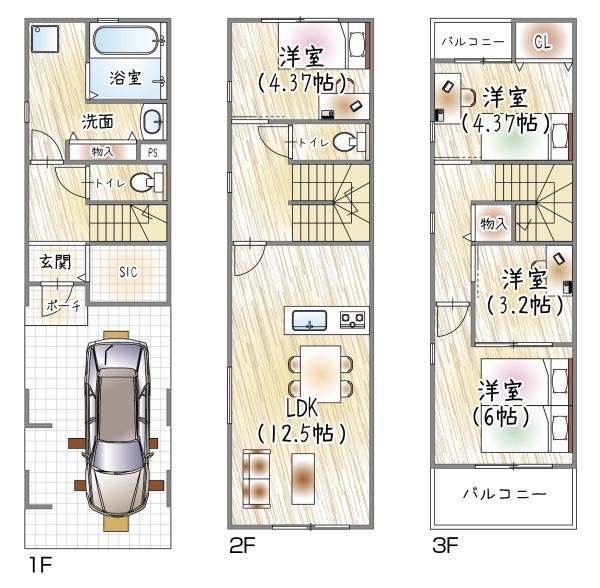 大阪市平野区平野本町３丁目の新築一戸建