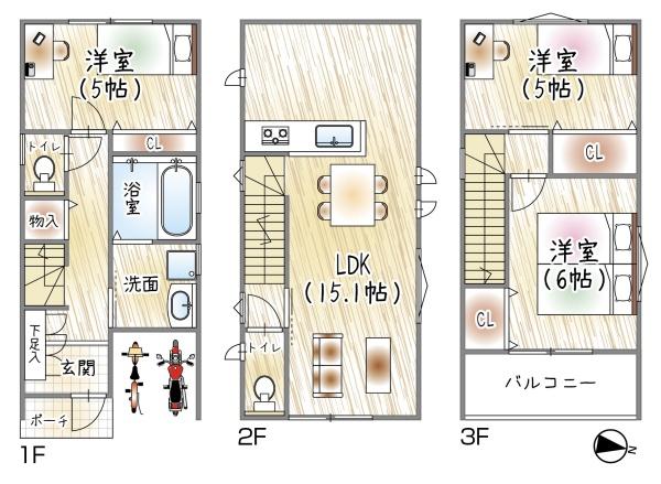大阪市生野区鶴橋４丁目の新築一戸建