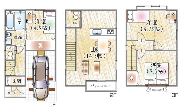 門真市三ツ島4丁目の中古一戸建