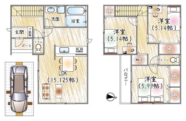 門真市舟田町の新築一戸建