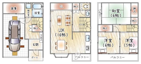 寝屋川市黒原城内町の中古一戸建