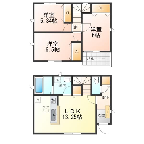 四日市市富田一色町新築戸建　2号棟
