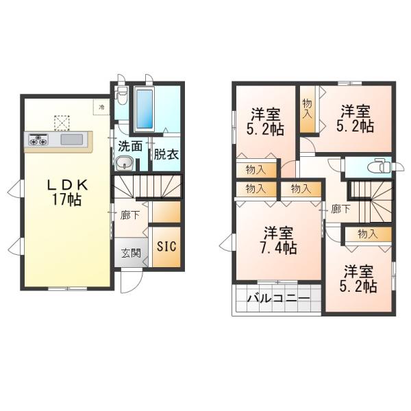 津市高茶屋２丁目の新築一戸建