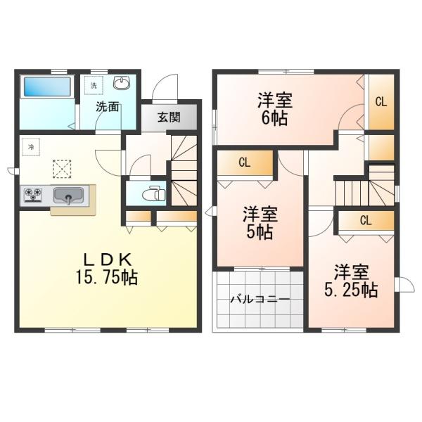 鈴鹿市長太旭町4丁目　新築戸建　全3棟　3号棟