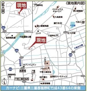 三重郡菰野町大字竹成の新築一戸建(交通アクセス図)
