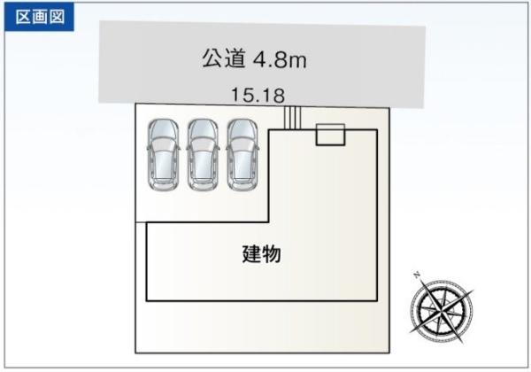 津市栗真小川町 新築戸建(区画図)