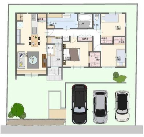 四日市市あがたが丘1丁目の中古一戸建て(間取り)