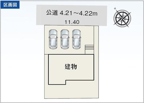 四日市市小林町第5新築戸建(区画図)