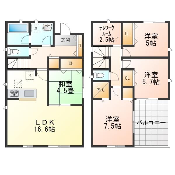 鈴鹿市鈴鹿ハイツ第2　新築戸建　全2棟　2号棟