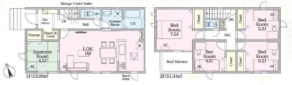 亀山市山下町第1期　新築戸建　全3棟　1号棟