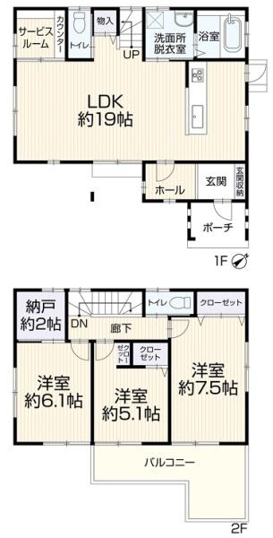津市高茶屋小森町の中古一戸建て(間取り)