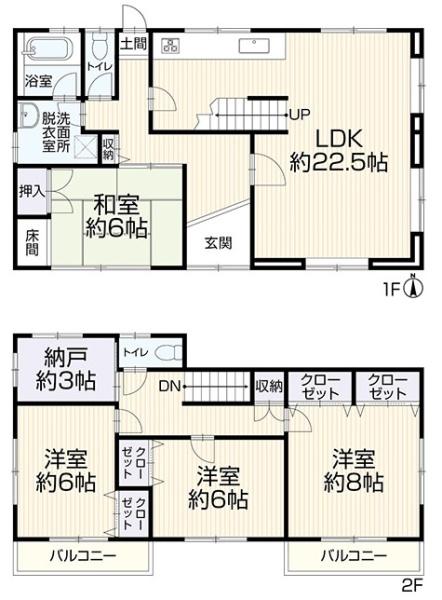 津市高茶屋4丁目の中古一戸建て(間取り)