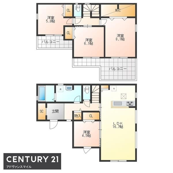 鈴鹿市庄野東第2　新築戸建　1号棟
