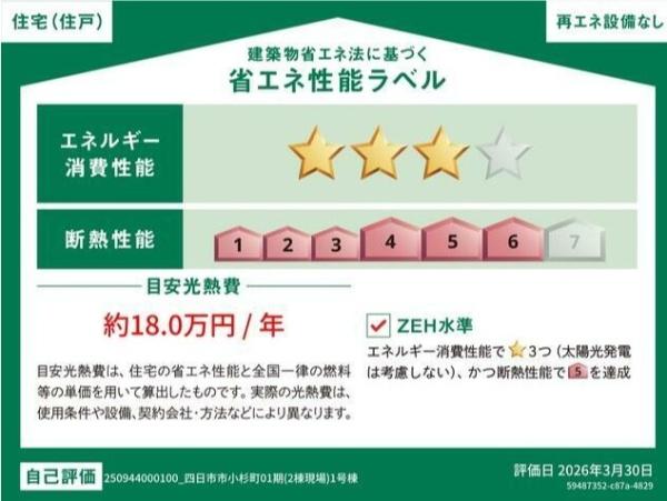 四日市市小杉町01期　新築戸建　1号棟
