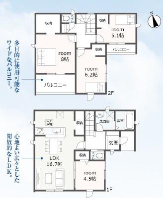 鈴鹿市南玉垣町第12　1号棟新築戸建