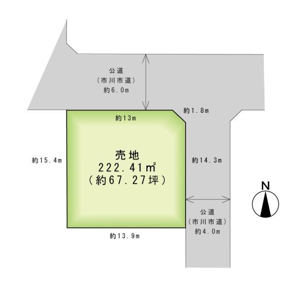 市川市北国分２丁目の売土地