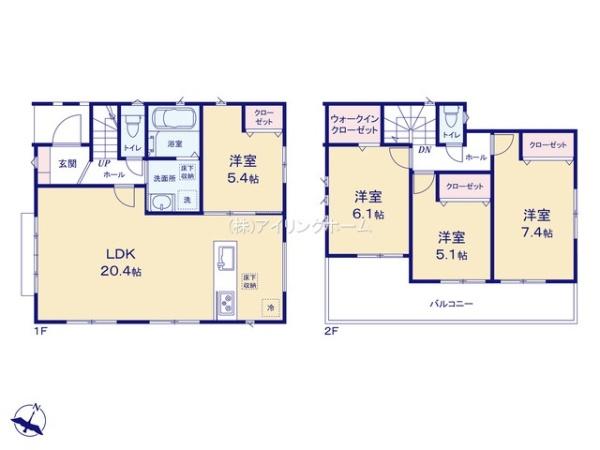 市川市福栄４丁目の新築一戸建