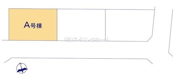 市川市北国分2丁目の新築一戸建(区画図)