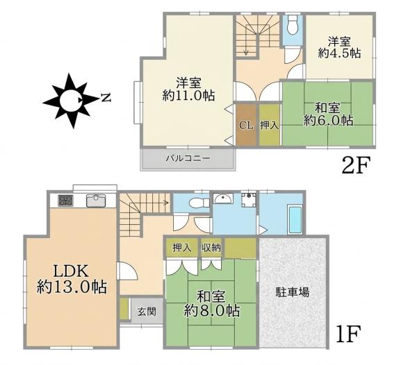 鎌ケ谷市東中沢２丁目の中古一戸建