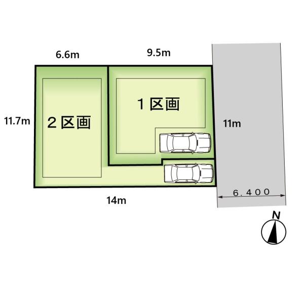薬円台2丁目建築条件なし売地　2号地