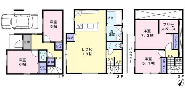 市川市稲荷木３丁目の新築一戸建