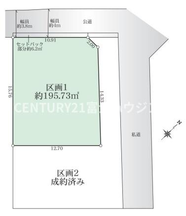 藤沢市鵠沼松が岡2丁目　売地1　全2区画