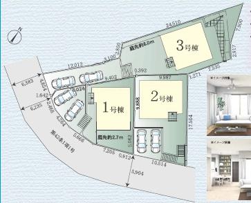 藤沢市立石2期　新築2号棟　全3棟