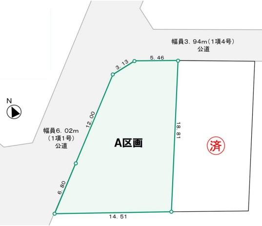 鎌倉市玉縄2丁目　売地A　全2区画