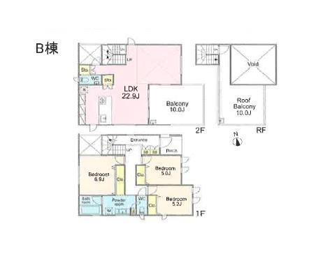 藤沢市辻堂東海岸2丁目　新築B棟　全3棟