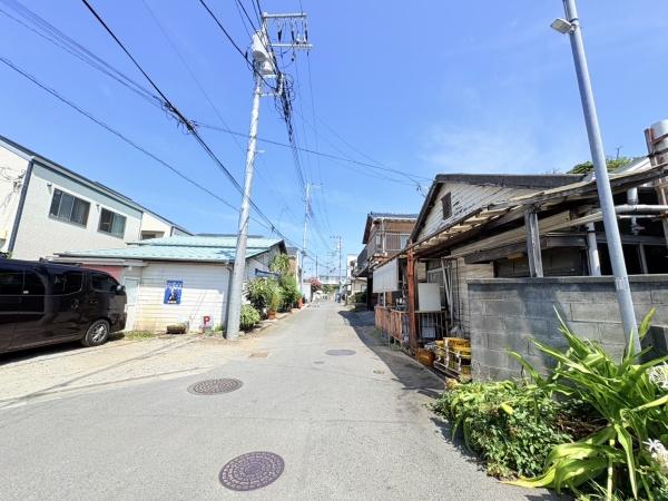 藤沢市片瀬1丁目の土地(前面道路含む現地写真)