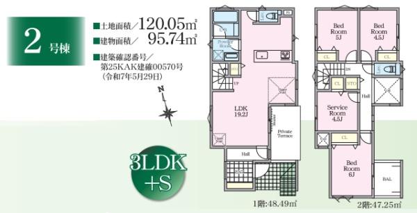 藤沢市石川　新築2号棟　全2棟