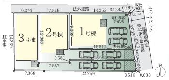 藤沢市亀井野8期　新築2号棟　全3棟