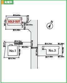 藤沢市辻堂太平台2丁目3期　新築3号棟　全3棟