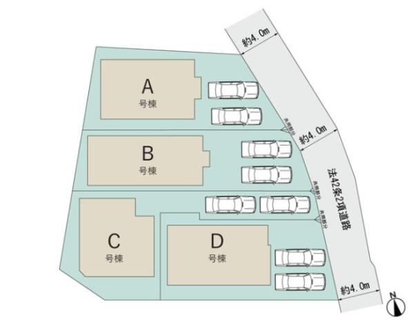 藤沢市辻堂元町2丁目2436番　新築A号棟　全4棟
