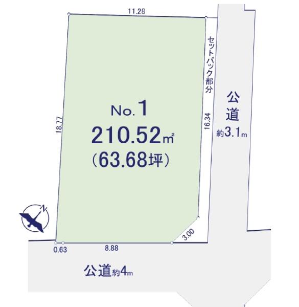藤沢市松が丘3丁目　売地No,1　全1区画