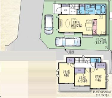 藤沢市辻堂東海岸2丁目　新築B号棟　全3棟