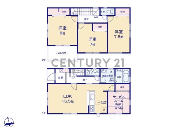 茅ヶ崎市今宿　新築戸建5号棟　全8棟