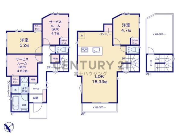 藤沢市片瀬3丁目　新築戸建　1号棟　全2棟
